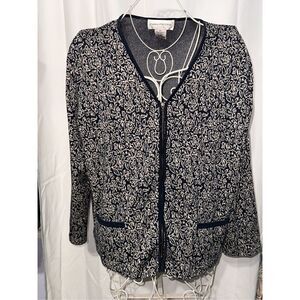 Nice women Evan Picone beautiful design front zip jacket size 2X Great condition